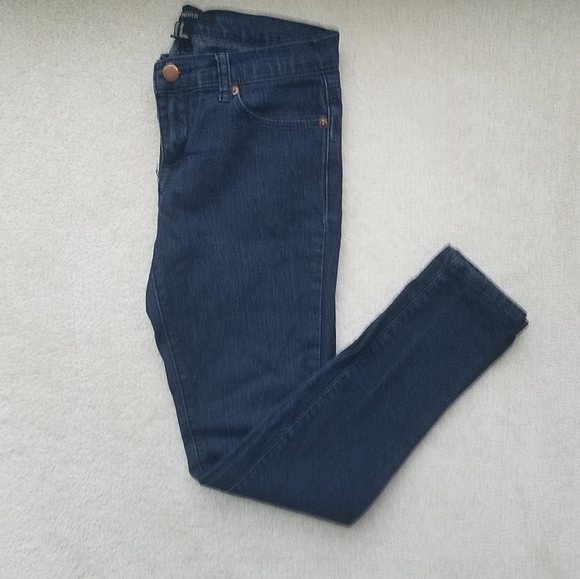 Dark Blue High Rise Skinny Jeggings Jeans - Picture 9 of 9